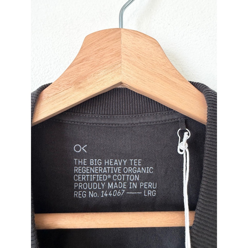 Outerknown The S/S Big Heavy Tee – Black Embroidered Tractor – Men's Large NWT - Picture 4 of 5
